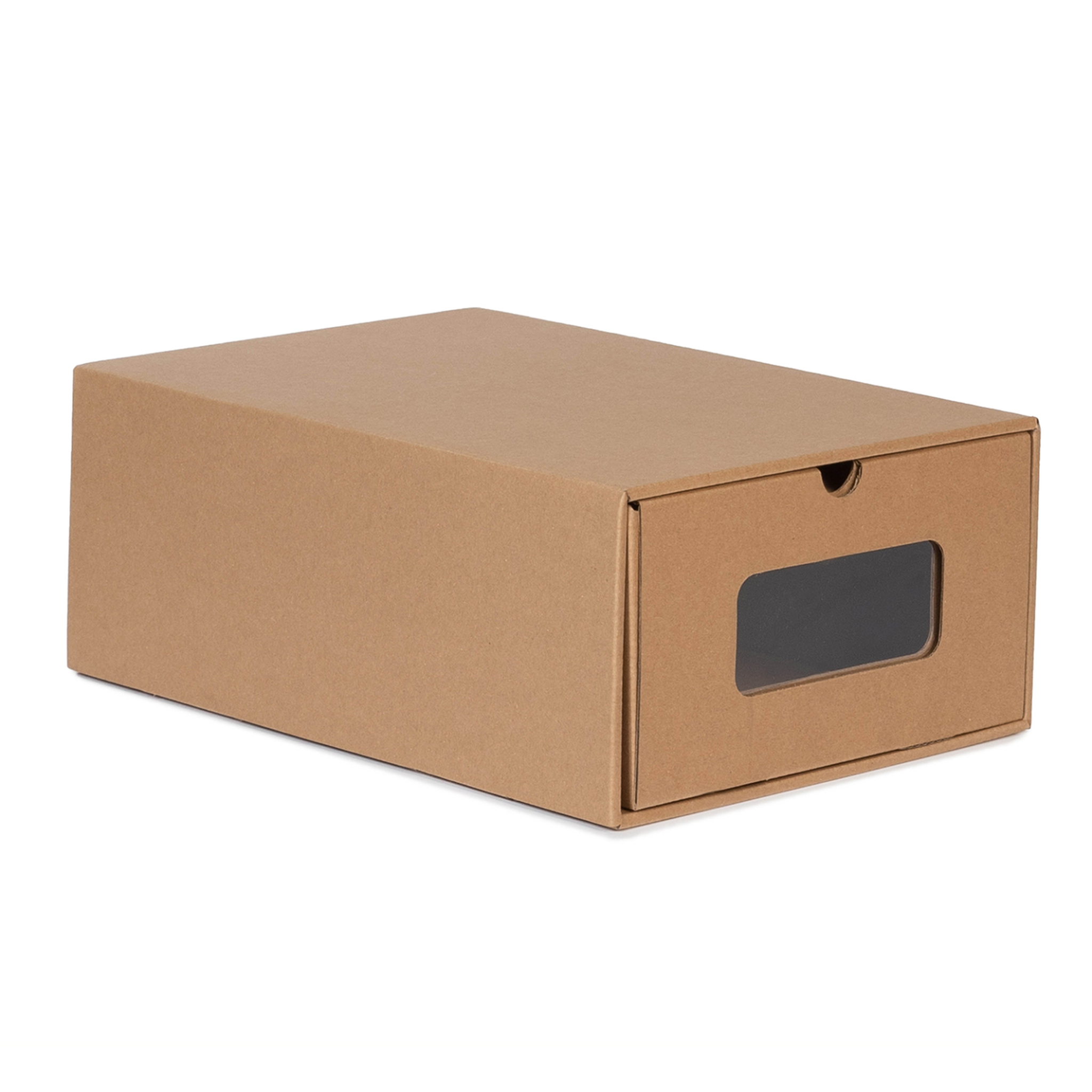 Voir la diapositive 3 : ID MARKET Lot de 20 cartons boites de rangement à chaussures avec tiroir