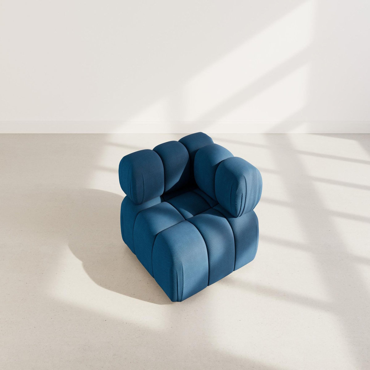 LISA DESIGN Ruby - module d'assise d'angle droit en velours texturé