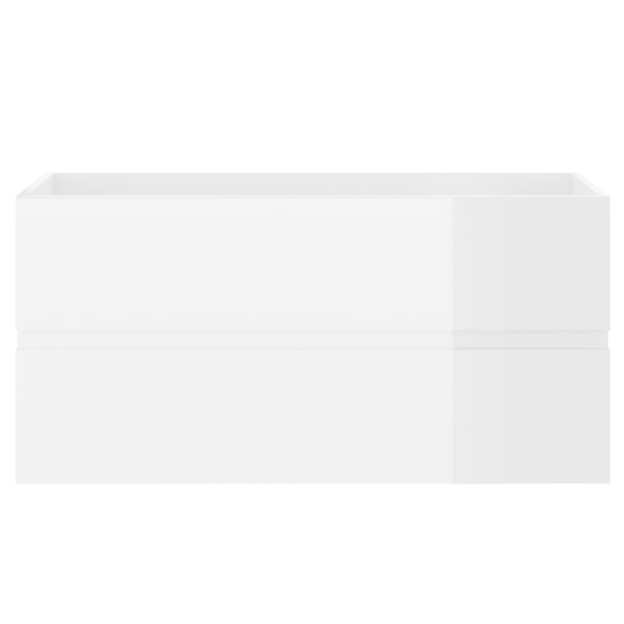 Voir la diapositive 5 : VIDAXL Armoire d'evier Blanc brillant 90x38,5x45 cm Bois d'ingenierie