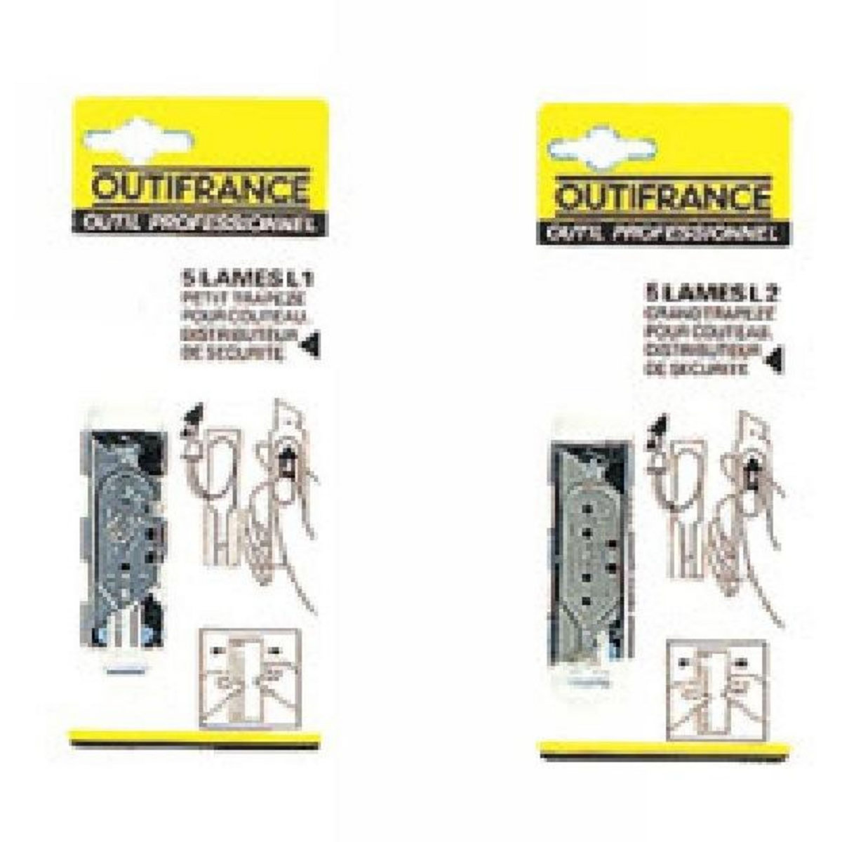 OUTIFRANCE Boite de 100 lames à crochets