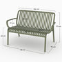 Voir la diapositive 4 : Rendez vous déco Banquette de jardin en plastique vert kaki 2 places-Ivy
