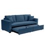 Voir la diapositive 2 : BEST MOBILIER Cyrus - canapé droit 3 places convertible en velours côtelé