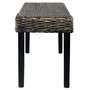 Voir la diapositive 3 : VIDAXL Banc 110 cm Noir Rotin naturel kubu et bois de manguier massif
