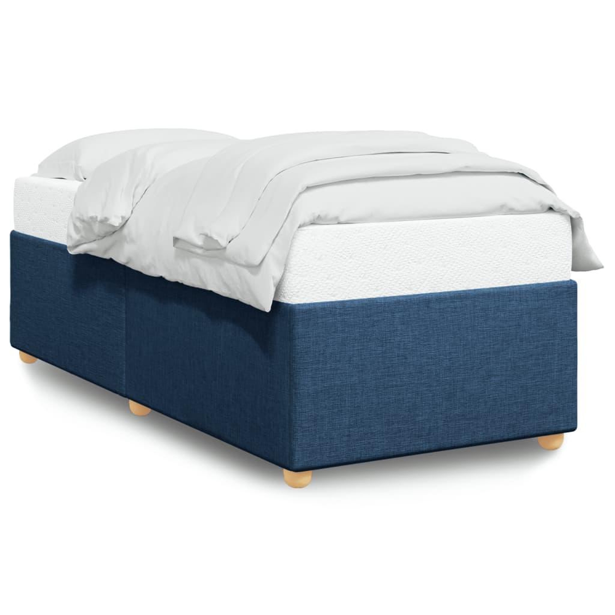 Voir la diapositive 2 : VIDAXL Cadre de lit sans matelas bleu 90x200 cm tissu