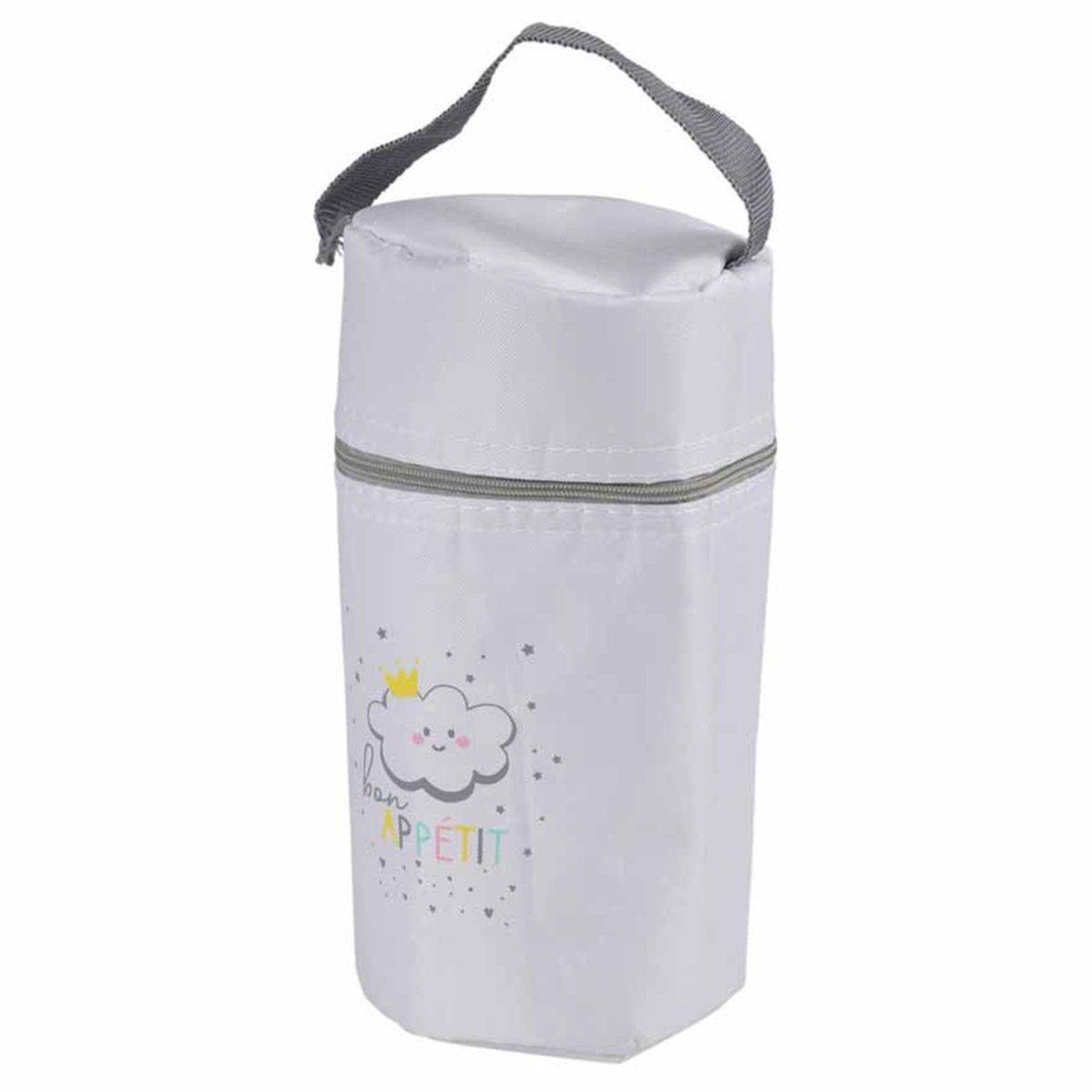 BEBE DOUCEUR Porte biberon isotherme  nuage  21cm gris