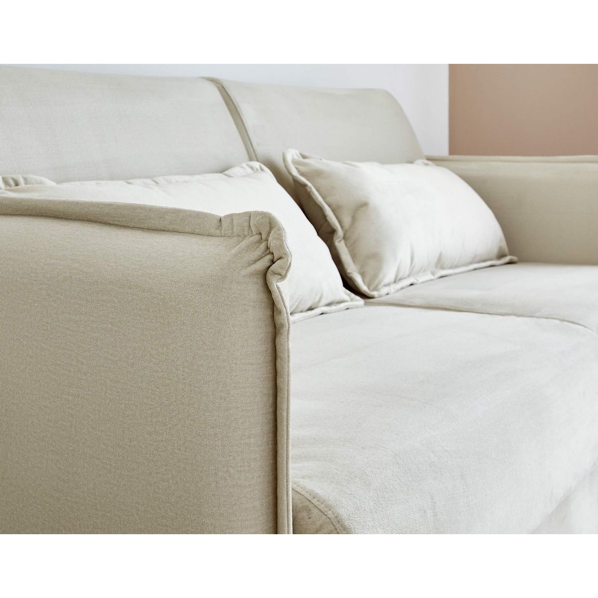 LISA DESIGN Agate - canapé 3 places convertible - couchage quotidien - matelas 14 cm - en velours