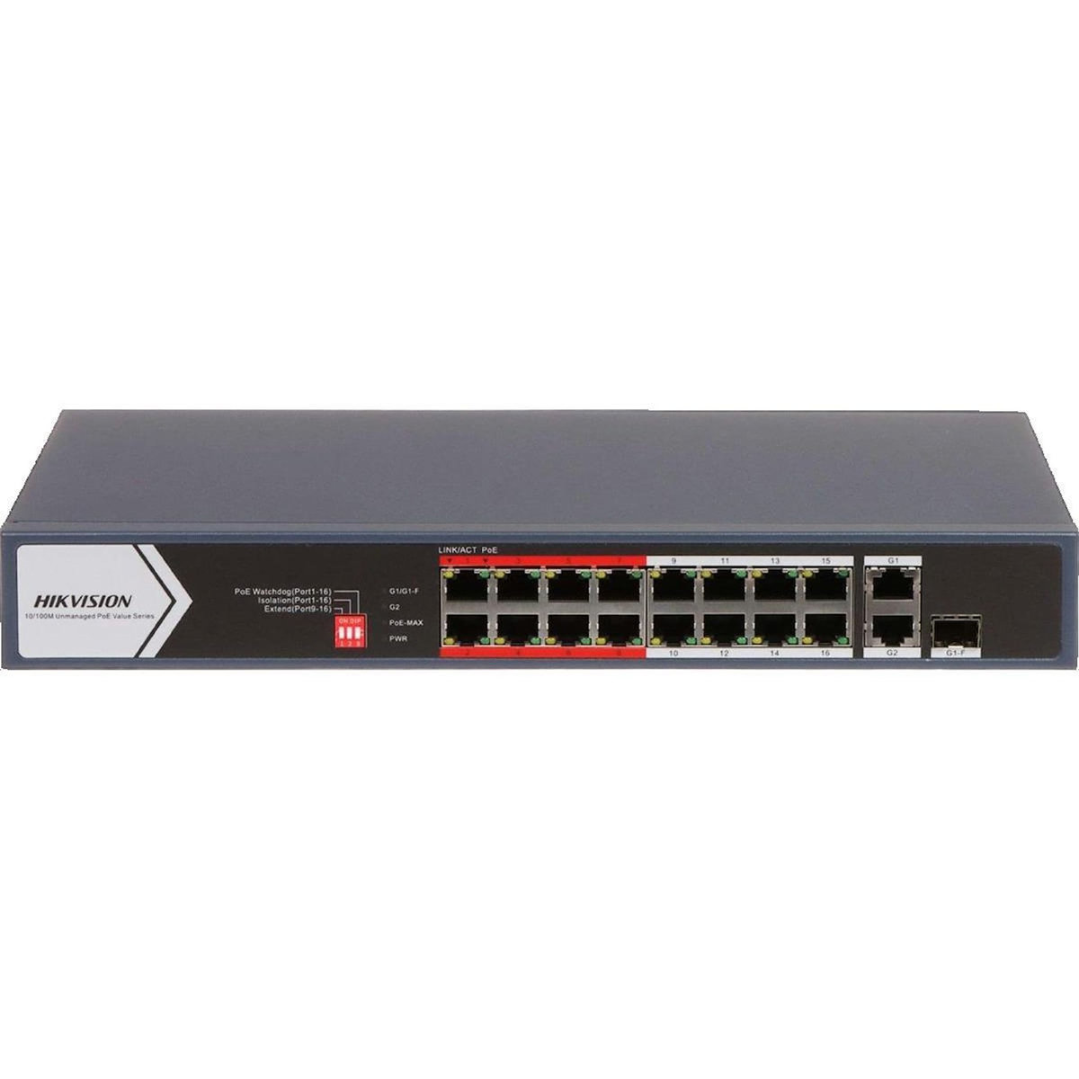 HIKVISION Commutateur POE Hikvision DS-3E0318P-E/M(C) 16 ports Ethernet SFP