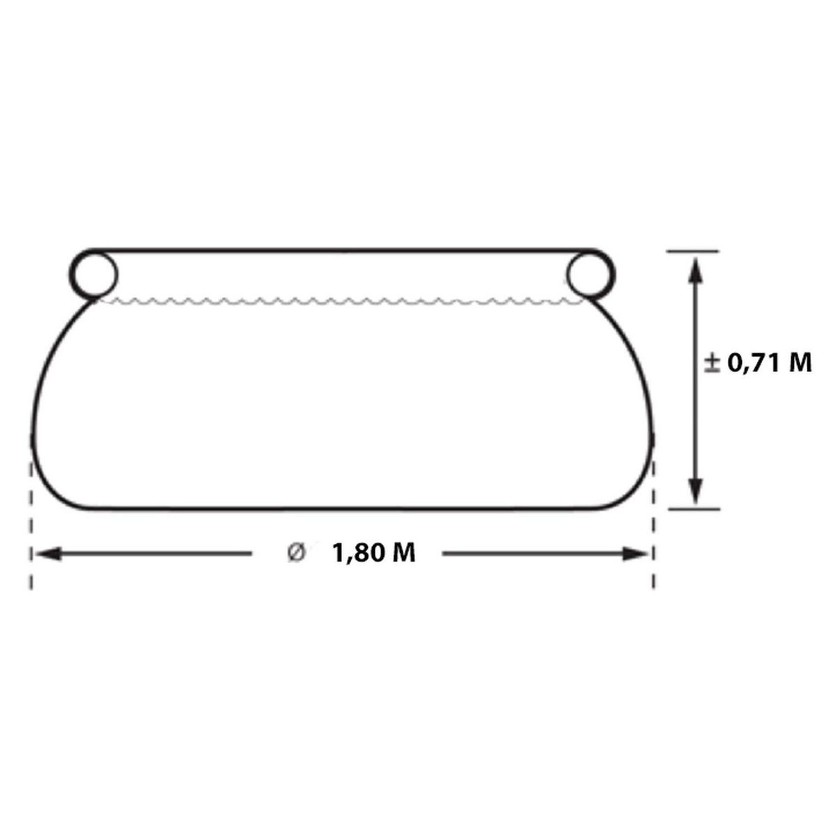 Habrita Habillage bois hexagonal pour spas et piscines gonflables - 2,35xl1,84x0,71m