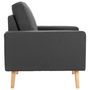 Voir la diapositive 4 : VIDAXL Fauteuil gris fonce tissu