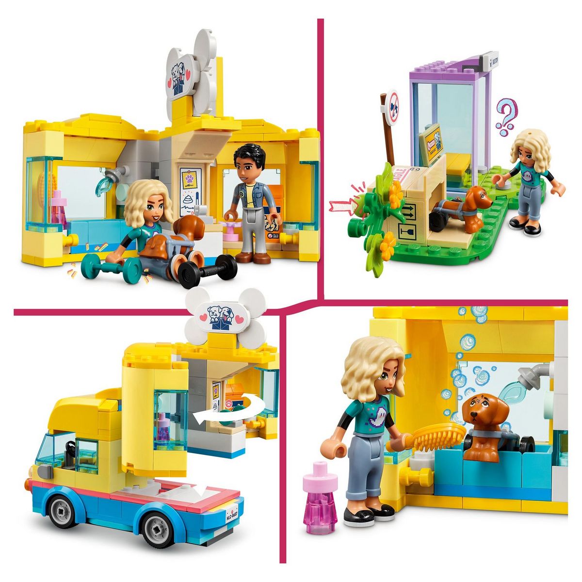 LEGO Friends 41741 Le fourgonnette de sauvetage canin, Jeu de Chiot, Jouet Animaux