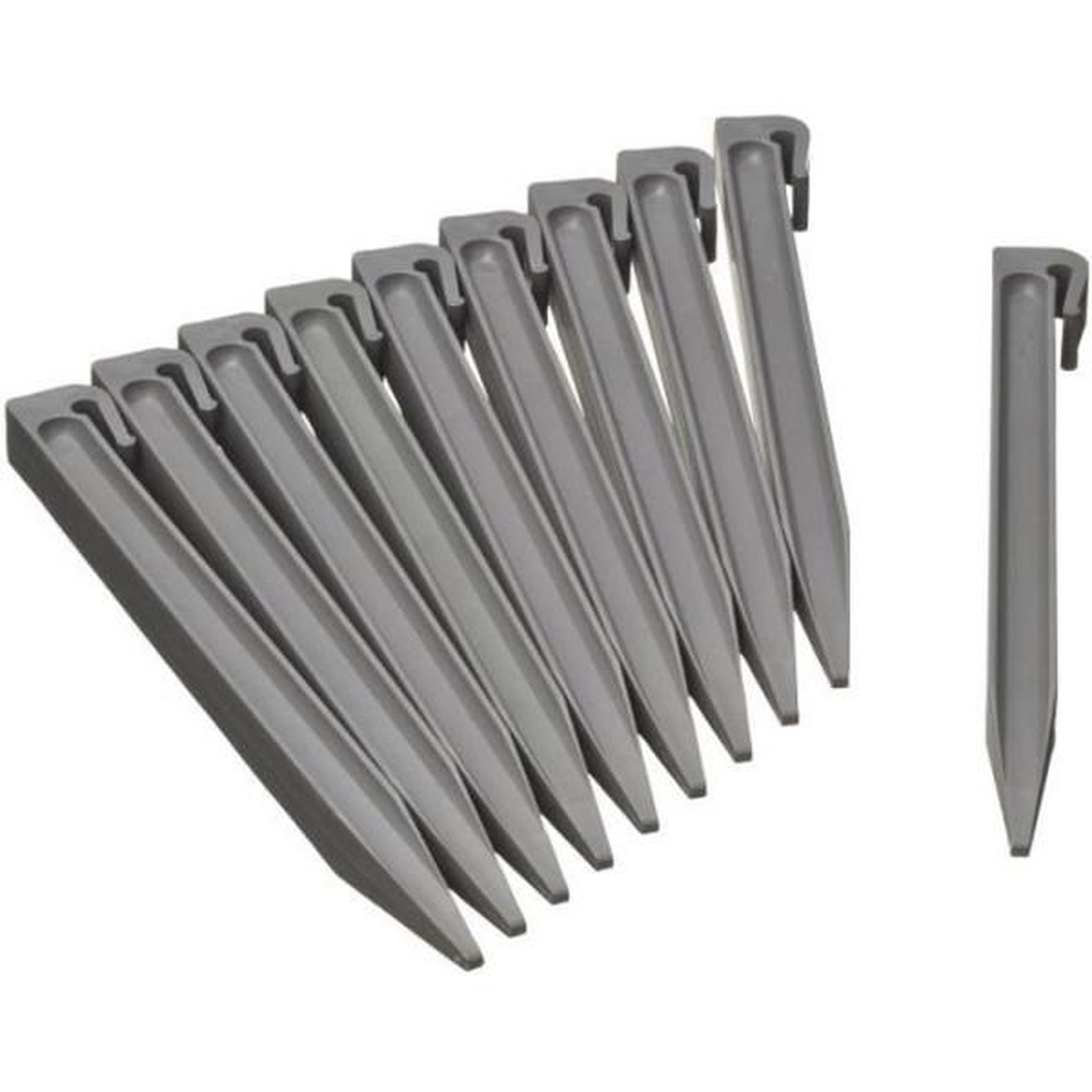 NATURE Ancres pour bordure de jardin en polypropylene - NATURE - H 26,7 x 1,9 x 1,8 cm - Gris
