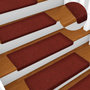Voir la diapositive 5 : VIDAXL Tapis d'escalier autocollants 30 pcs rouge 65x21x4 cm