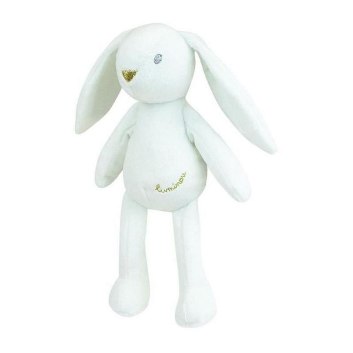 JEMINI JEMINI Luminou Lapin blanc Peluche lumineuse naturelle fonctionne sans pile+/- 20 cm