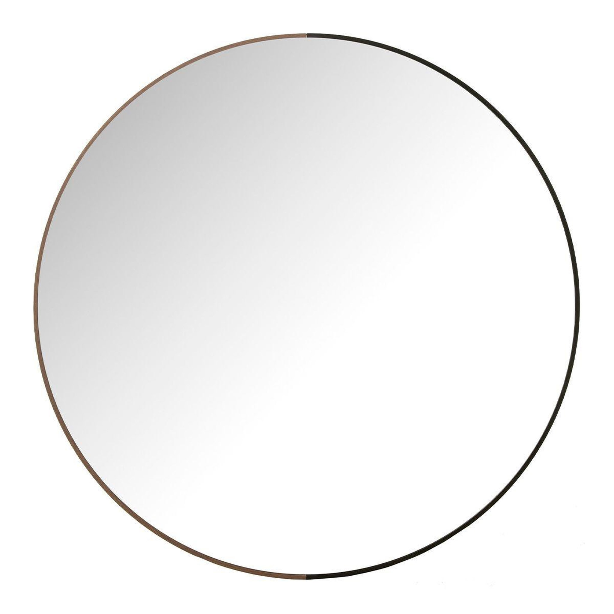 J-LINE Miroir Mural Rond  Alicia  90cm Noir