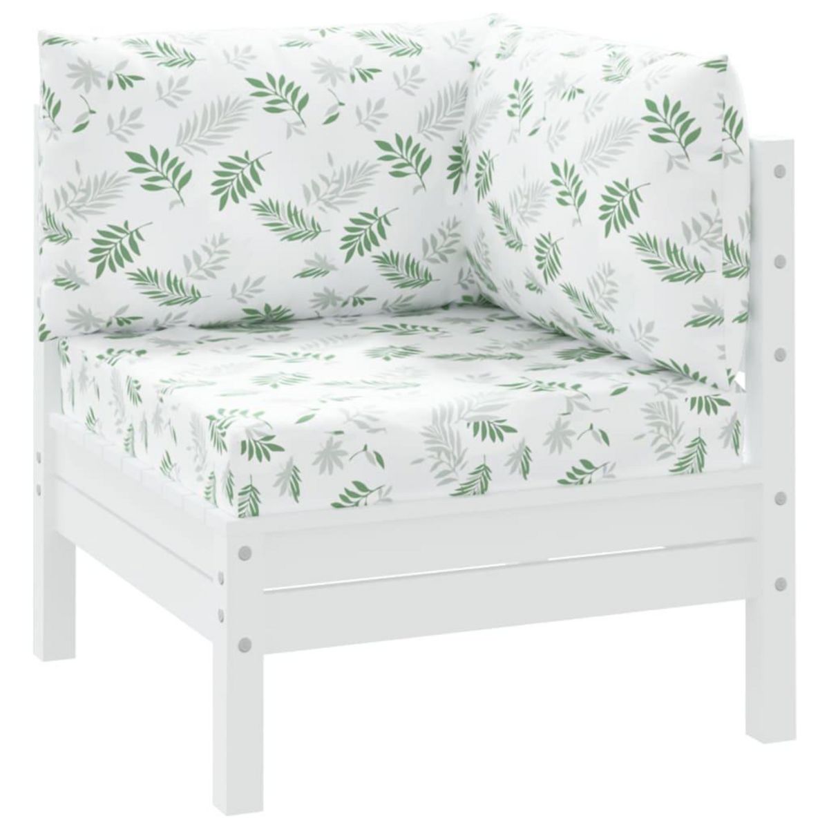 VIDAXL Coussins de palette lot de 3 motif de feuilles tissu Oxford