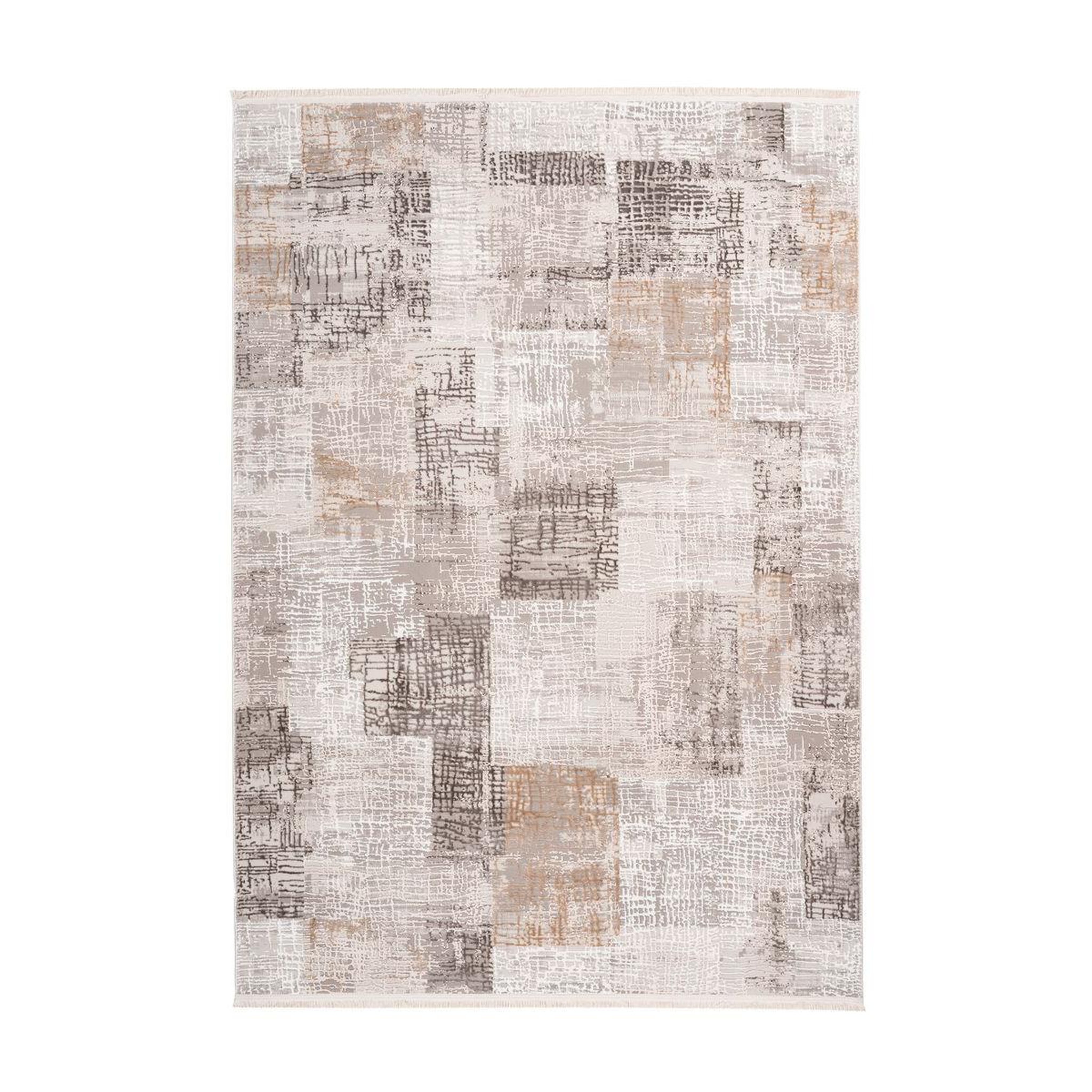 Paris Prix Tapis vintage à franges  akropolis iv  gris & argent. Coloris disponibles : Gris