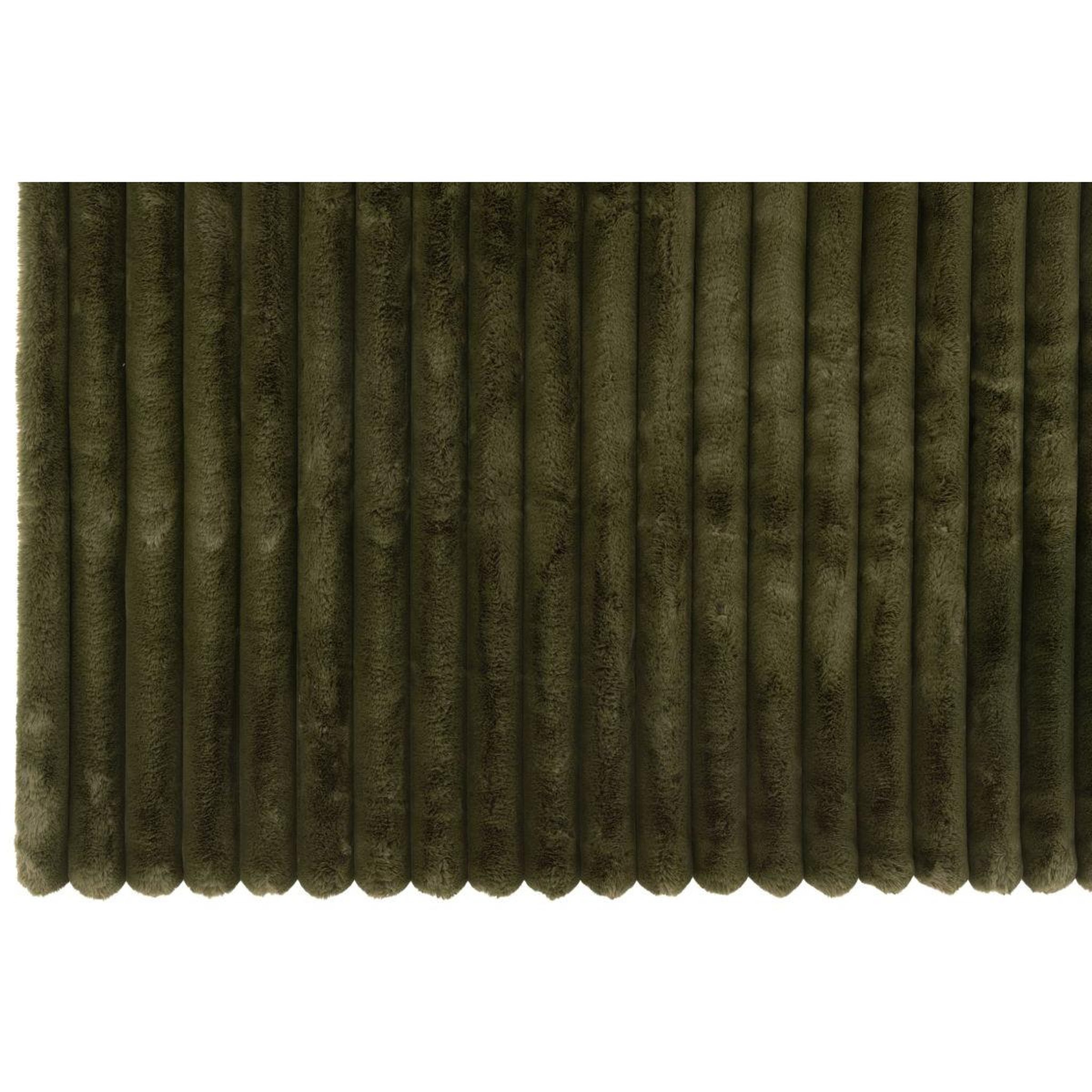 Voir la diapositive 3 : J-LINE Plaid design uni  corduroy  130x180cm vert foncé