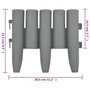 Voir la diapositive 6 : VIDAXL Bordures de pelouse 36 pcs Gris 10 m PP
