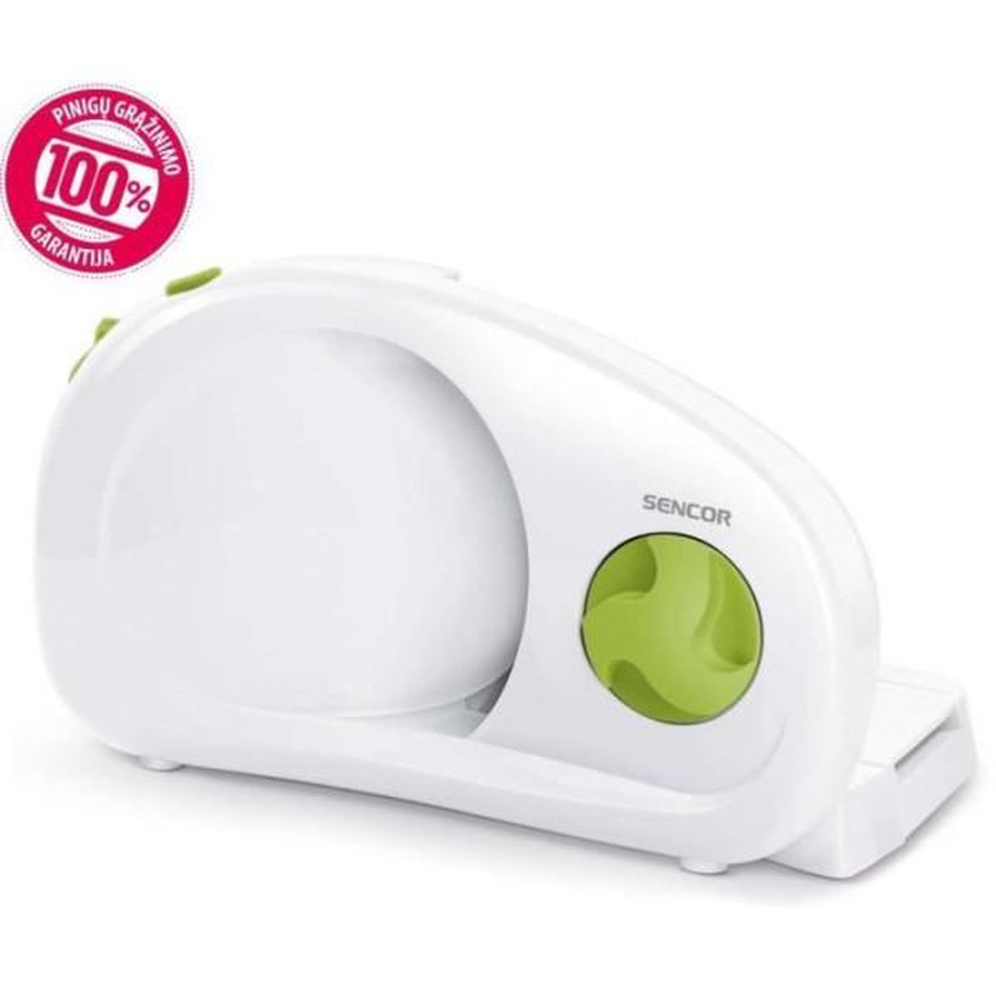 Voir la diapositive 5 : MARKET24 Trancheuse  électrique - SENCOR - SFS 1001GR - 100 W - Blanc / Vert