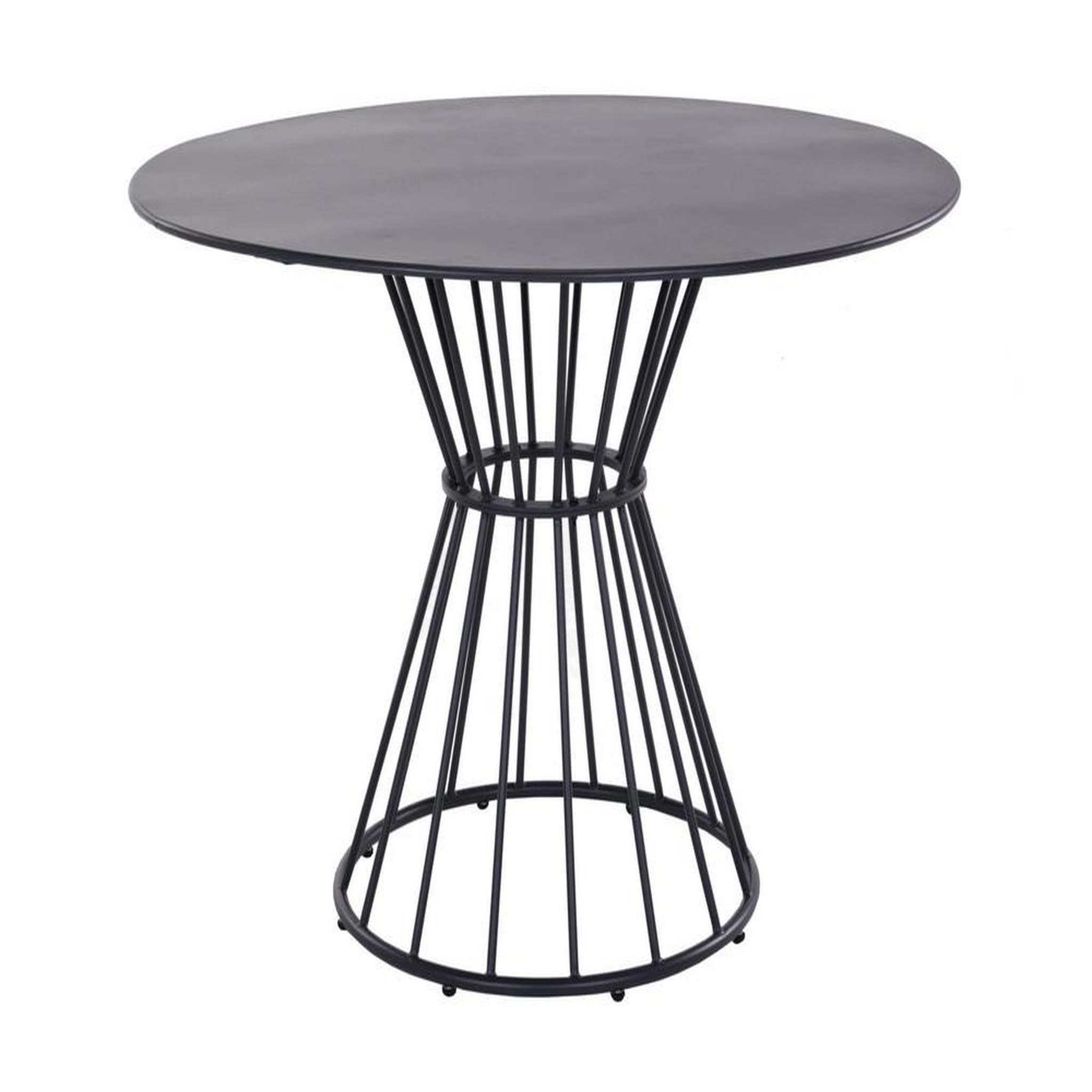 Proloisirs Table de jardin ronde Holland en acier - anthracite - 110 cm