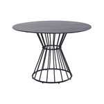 Proloisirs Table de jardin ronde Holland en acier - anthracite - 110 cm