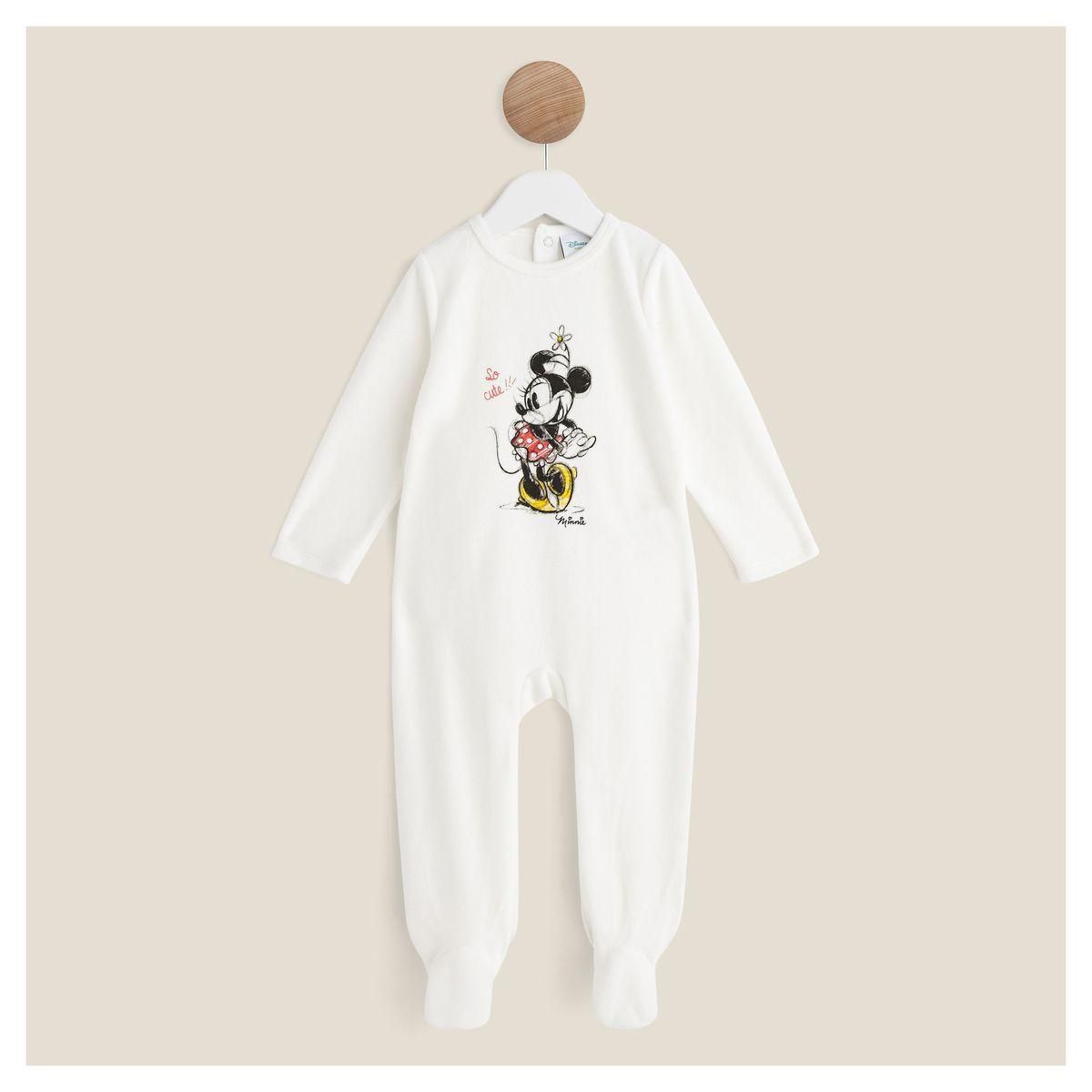 MINNIE Dors bien velours bébé fille