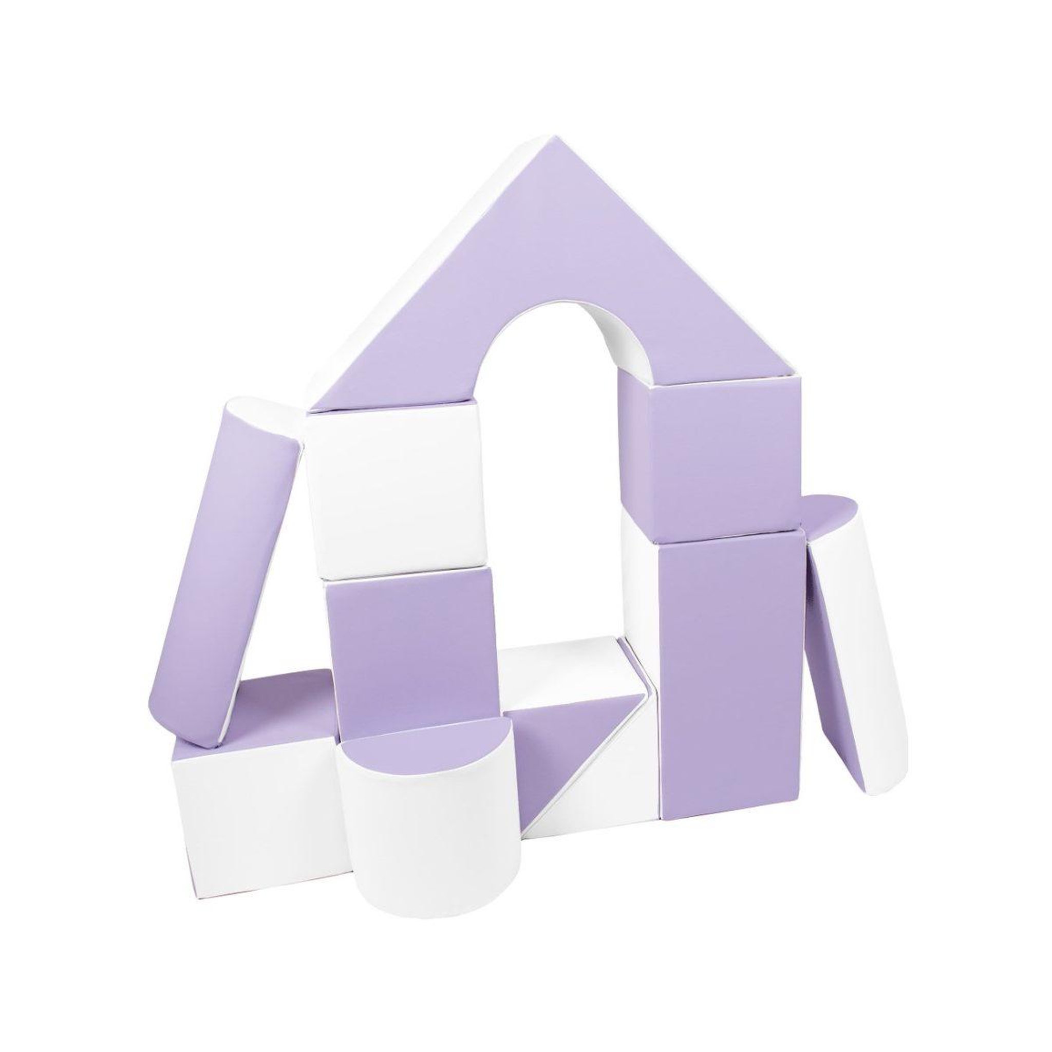VELINDA Set de 11 blocs en mousse blanc lilas
