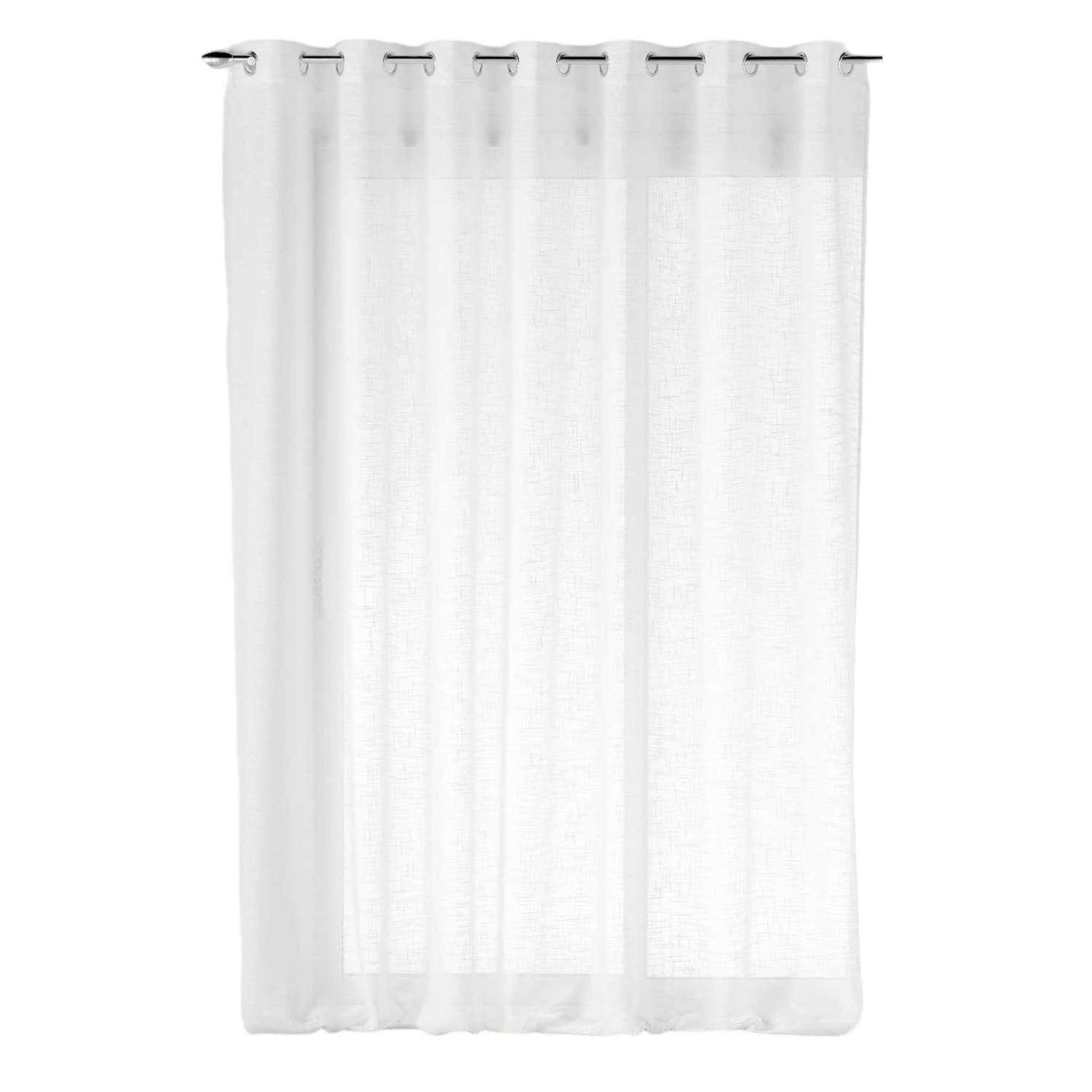 Douceur d'Intérieur Voilage delano grande largeur. Coloris disponibles : Blanc