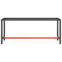 VIDAXL Cadre de banc de travail Noir et rouge mat 190x50x79 cm Metal