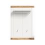 Voir la diapositive 2 : BEST MOBILIER Coventry - porte-manteau - blanc et bois - 80x114 cm