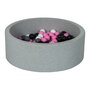  Piscine à balles Aire de jeu + 150 balles noir,blanc,rose clair,gris