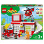 Voir la diapositive 1 : LEGO DUPLO 10970 La Caserne et l&rsquo;Hélicoptère des Pompiers, Jeu de Construction Enfants