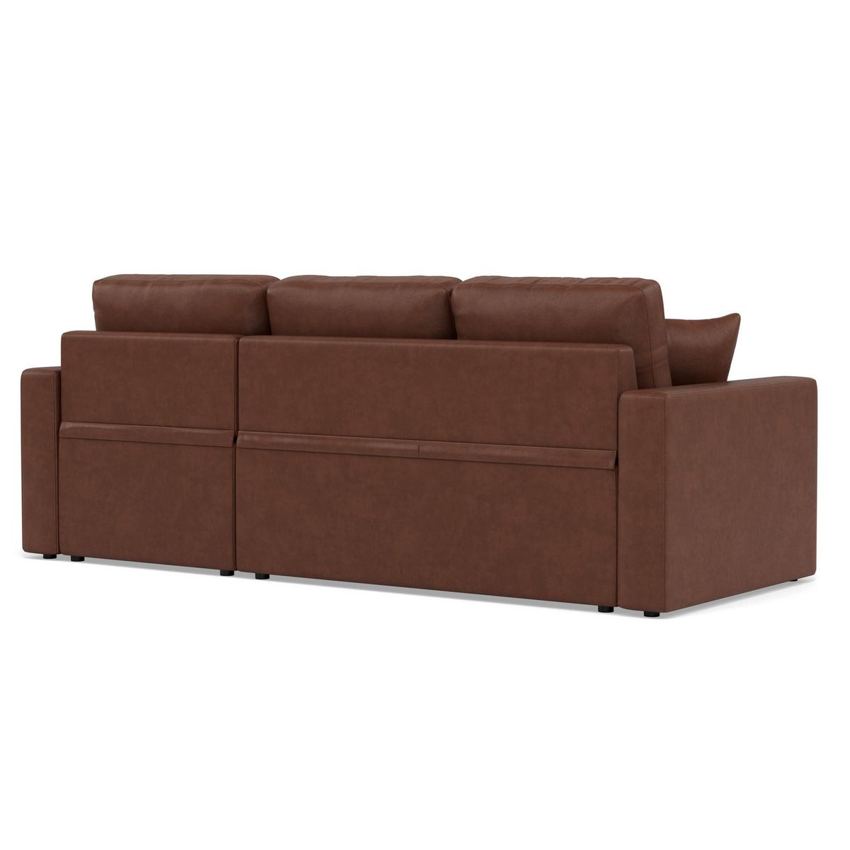 BEST MOBILIER Cyrus - canapé d'angle réversible 4 places - convertible avec coffre - en simili