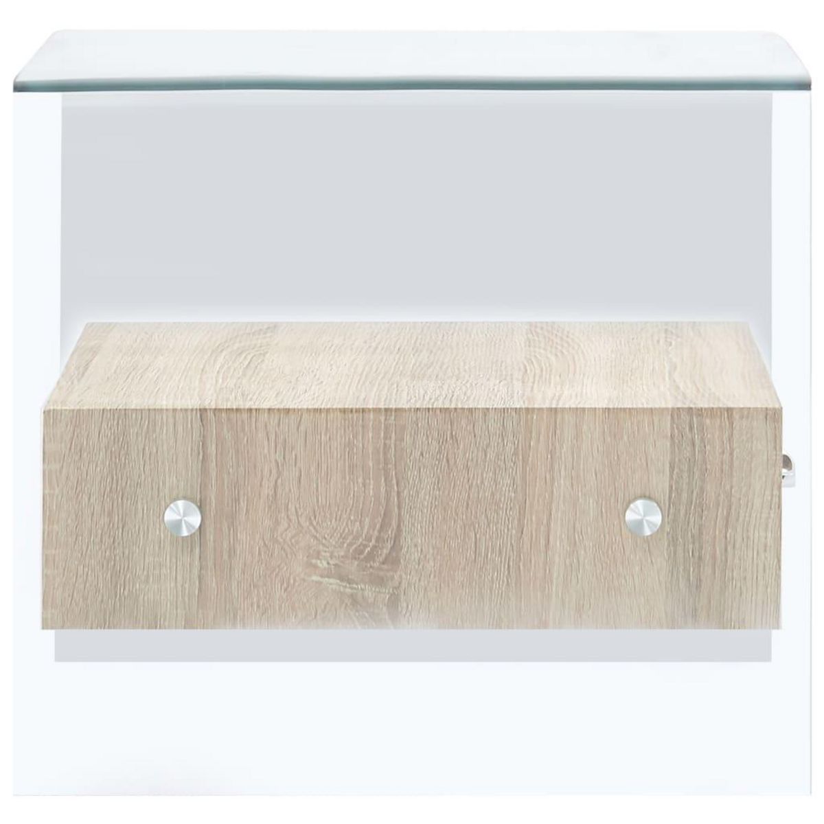VIDAXL Table basse avec tiroir 50x50x45 cm Verre trempe