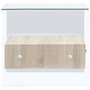 Voir la diapositive 4 : VIDAXL Table basse avec tiroir 50x50x45 cm Verre trempe