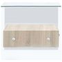 Voir la diapositive 4 : VIDAXL Table basse avec tiroir 50x50x45 cm Verre trempe