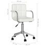 Voir la diapositive 6 : VIDAXL Chaise pivotante de salle a manger Blanc Similicuir