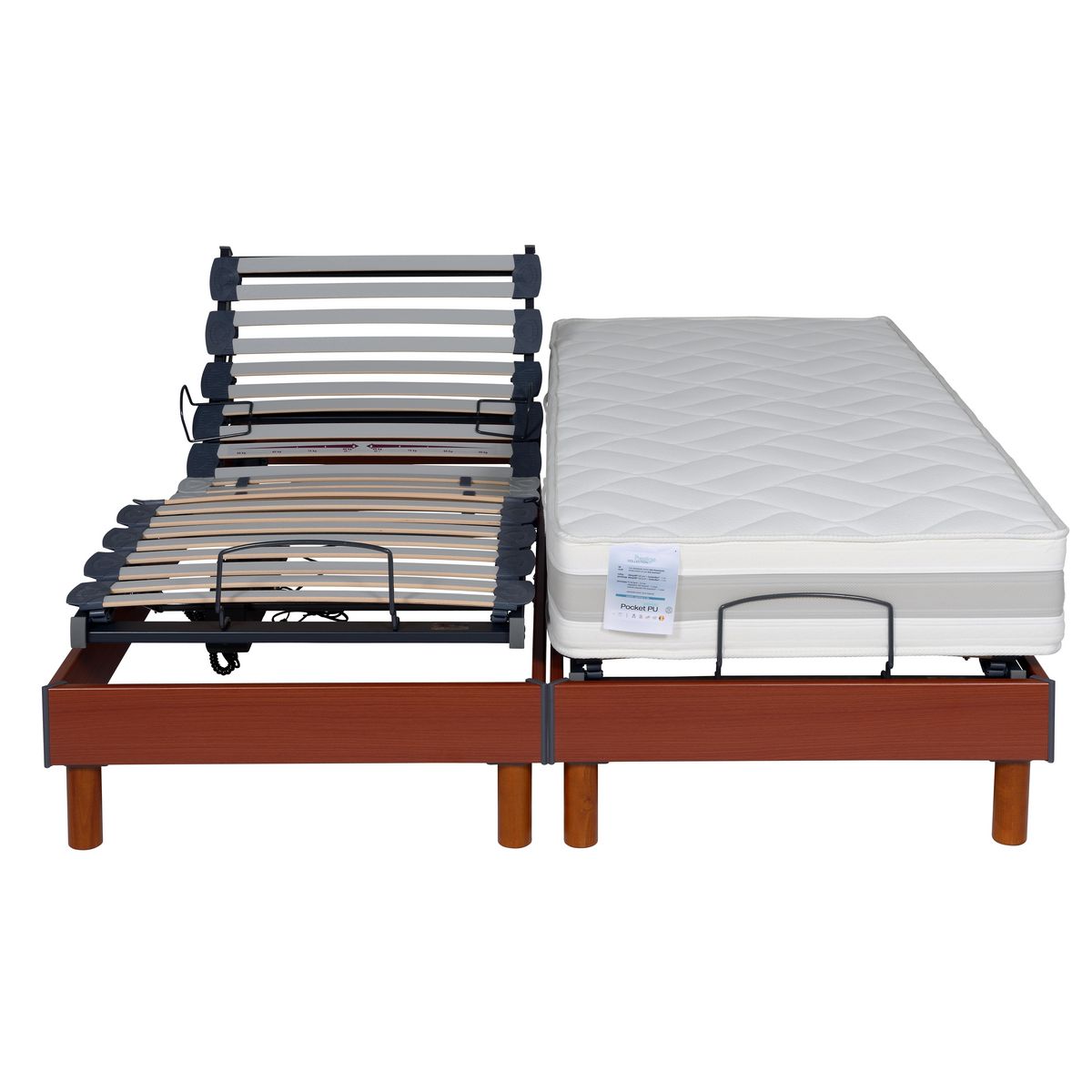PRESTIGE Collection Lit relaxation électrique TPR mousse polyuréthane 25 kg/m3 - H21cm -160x200 cm ORTHOFLEX
