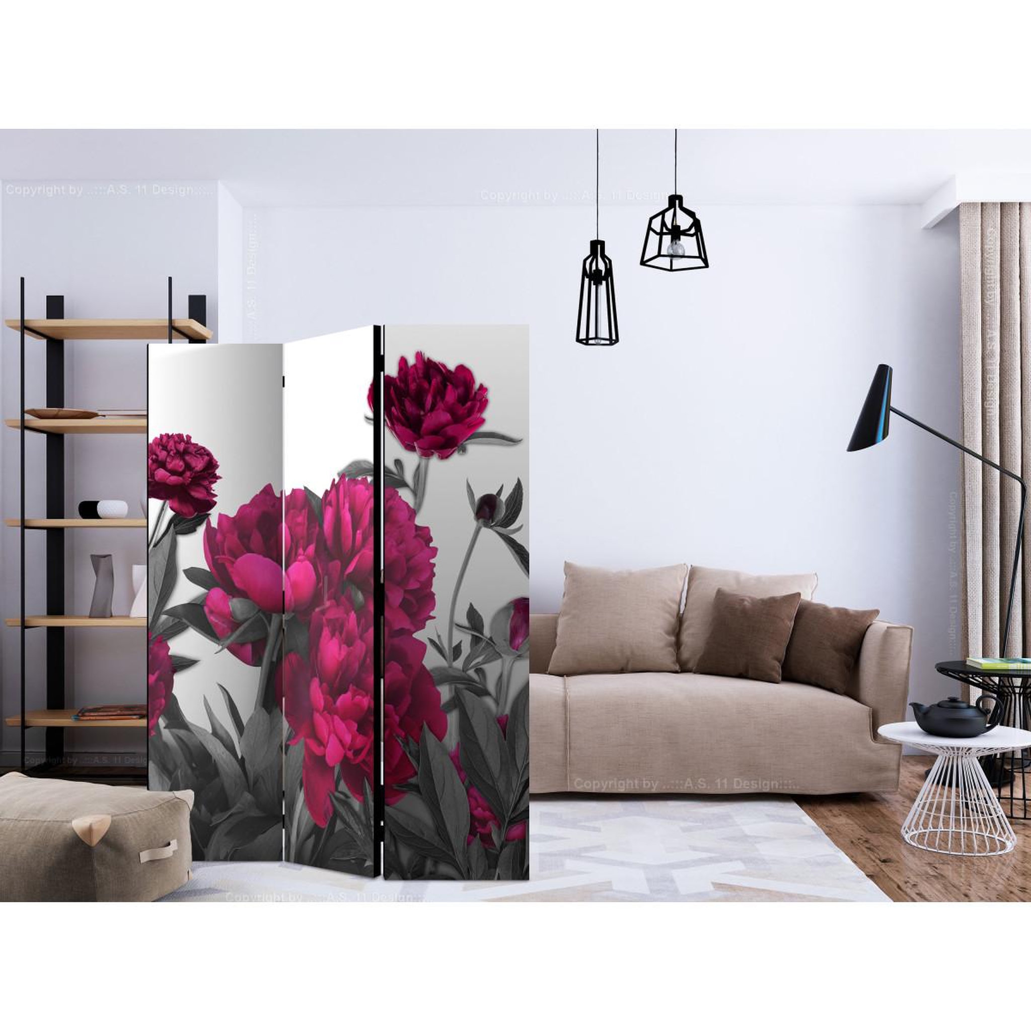Voir la diapositive 2 : Paris Prix Paravent 3 volets  lush meadow  135x172cm