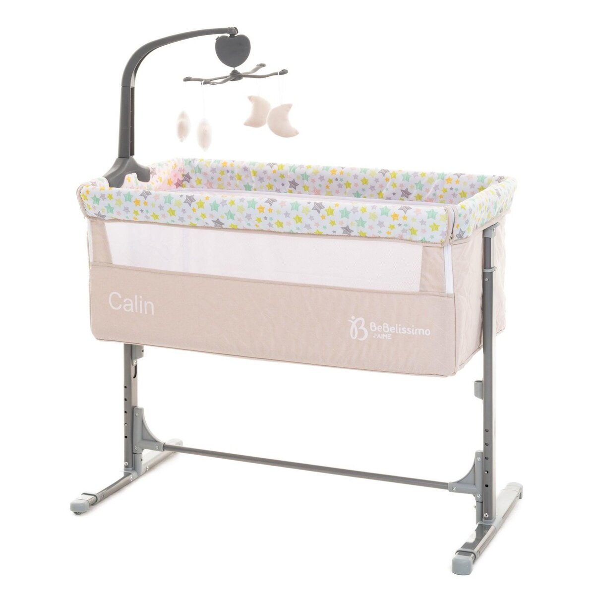 BEBELISSIMO BEBELISSIMO - Lit Cododo - berceau bébé - lit bébé - Calin avec mobile musical - dès la naissannce - beige