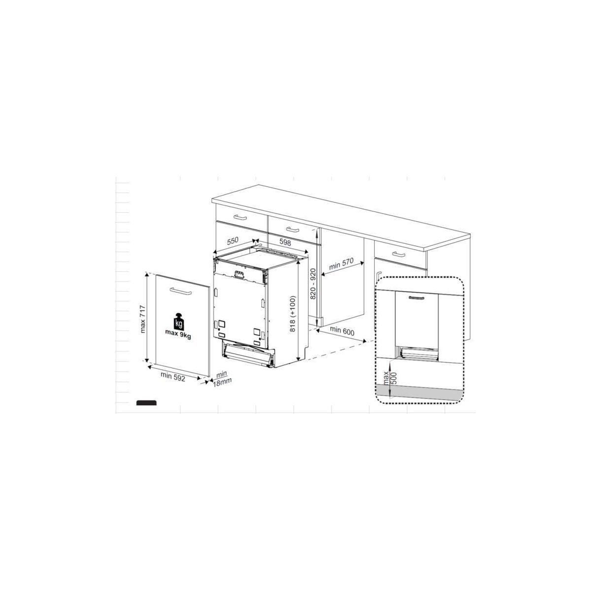 ESSENTIEL B Lave vaisselle encastrable ELVI-451f