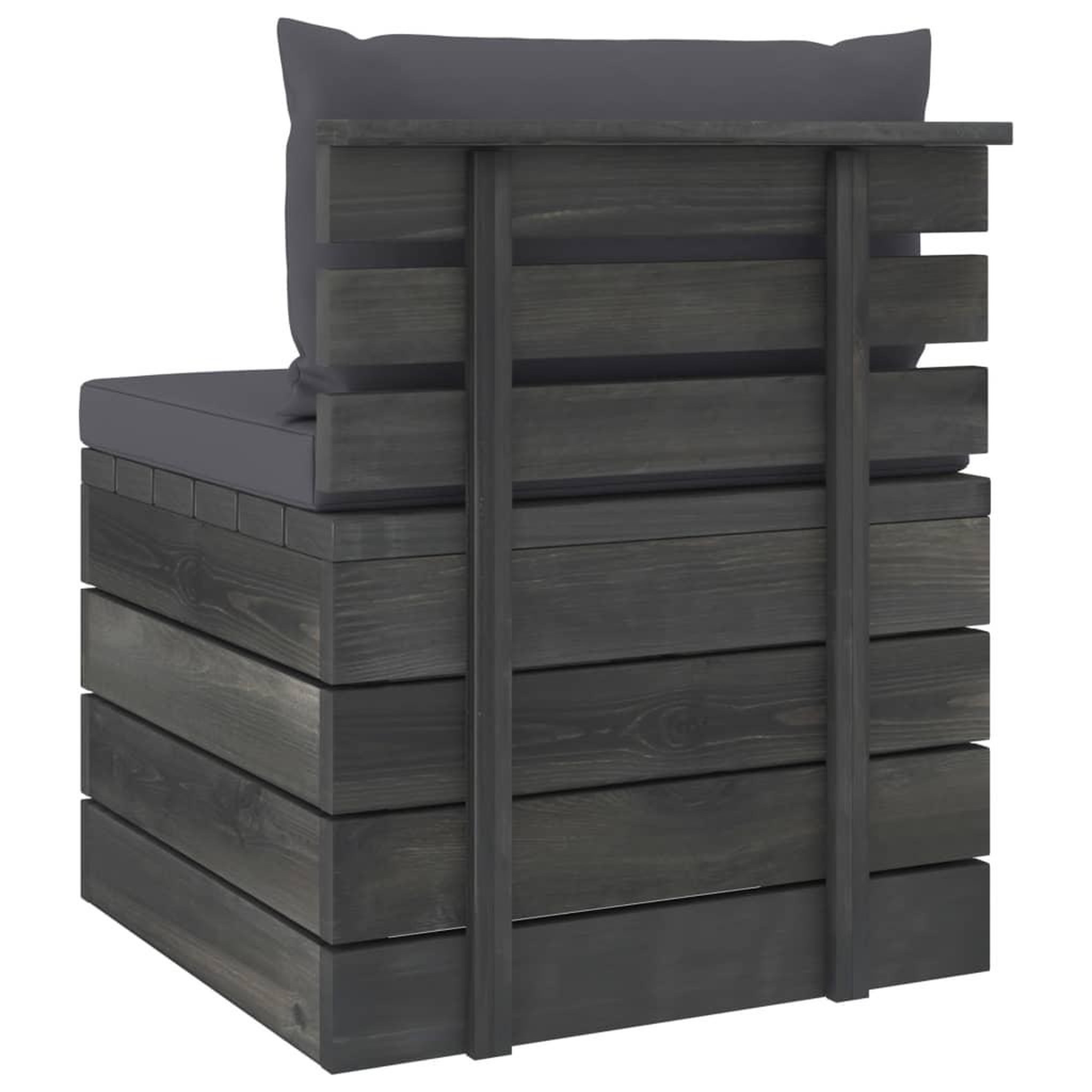 Voir la diapositive 5 : VIDAXL Salon palette de jardin 2 pcs avec coussins Bois de pin massif