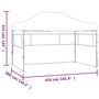 Voir la diapositive 6 : VIDAXL Tente de reception pliable avec 3 parois 3x4 m Acier Blanc