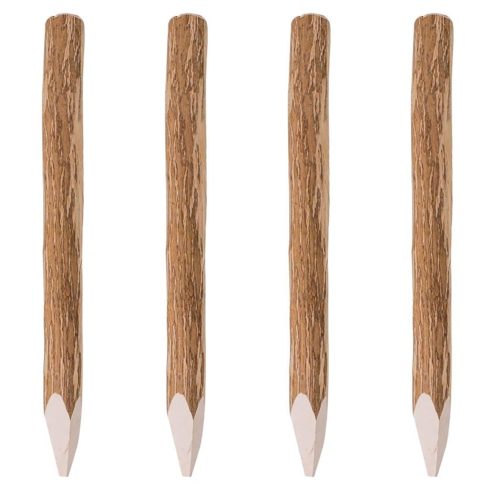 VIDAXL Poteaux pointus de cloture 4 pcs Bois de noisetier 90 cm