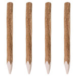 VIDAXL Poteaux pointus de cloture 4 pcs Bois de noisetier 90 cm