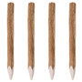 Voir la diapositive 1 : VIDAXL Poteaux pointus de cloture 4 pcs Bois de noisetier 90 cm