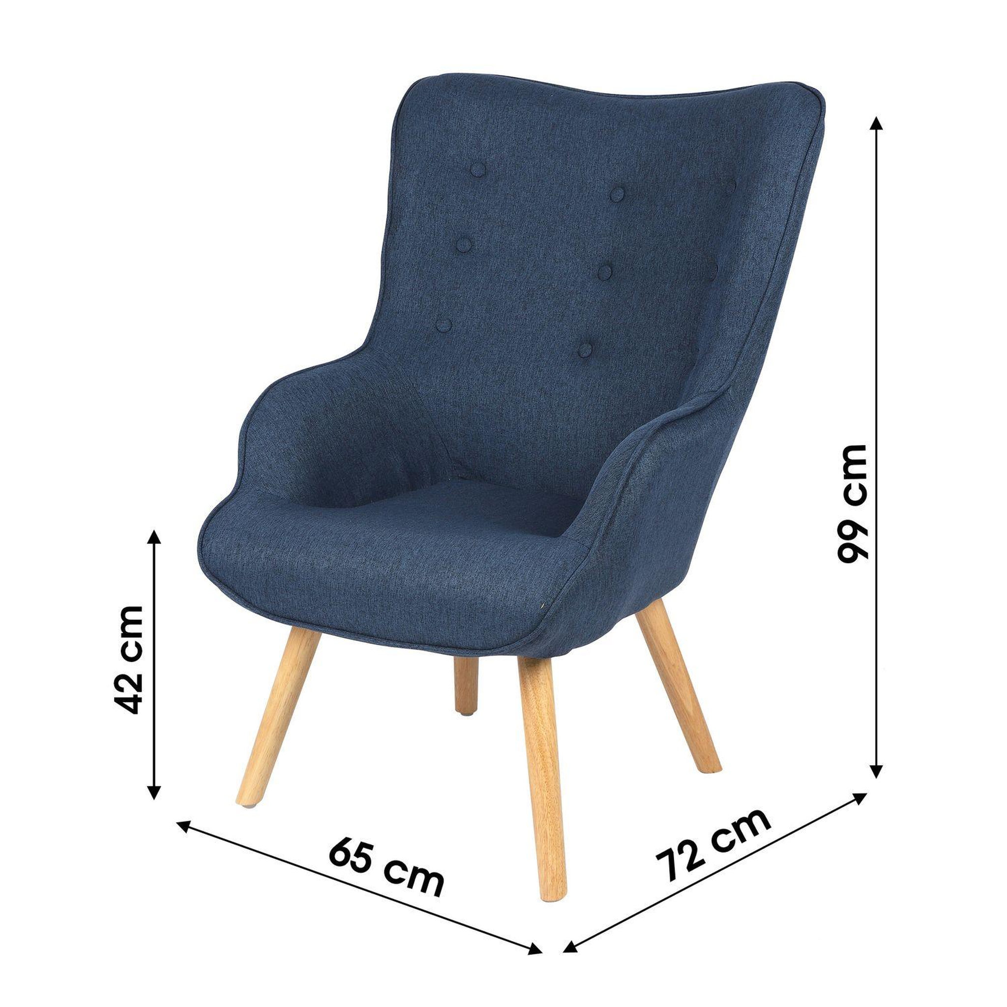 Voir la diapositive 3 : TOILINUX Fauteuil Noor avec pieds en bois