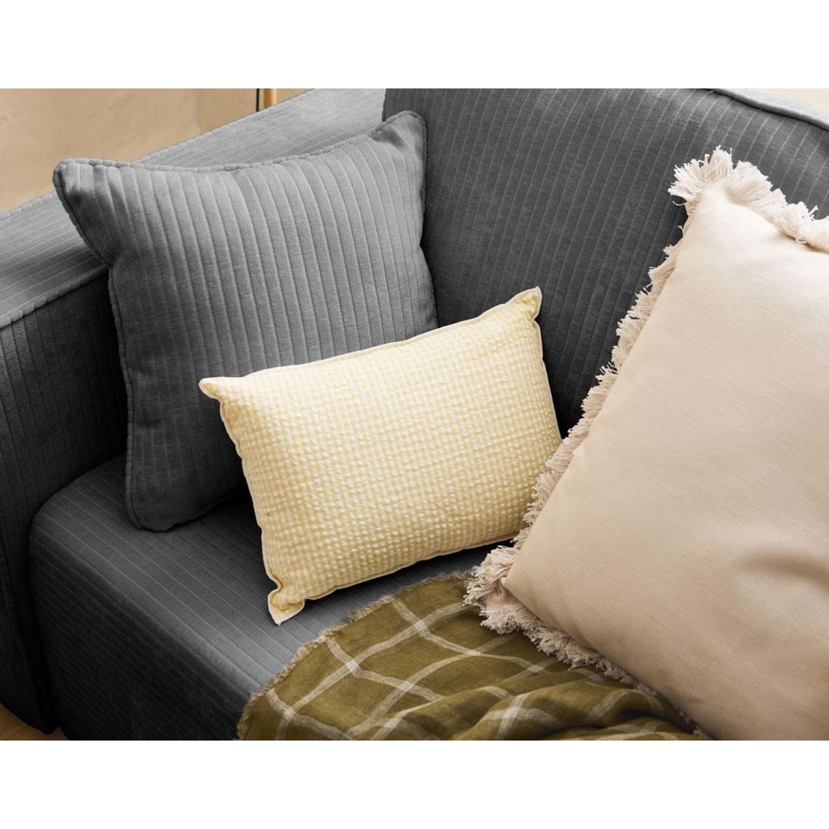 BEST MOBILIER Topaze - canapé 3 places - convertible avec coffre - en velours côtelé plat