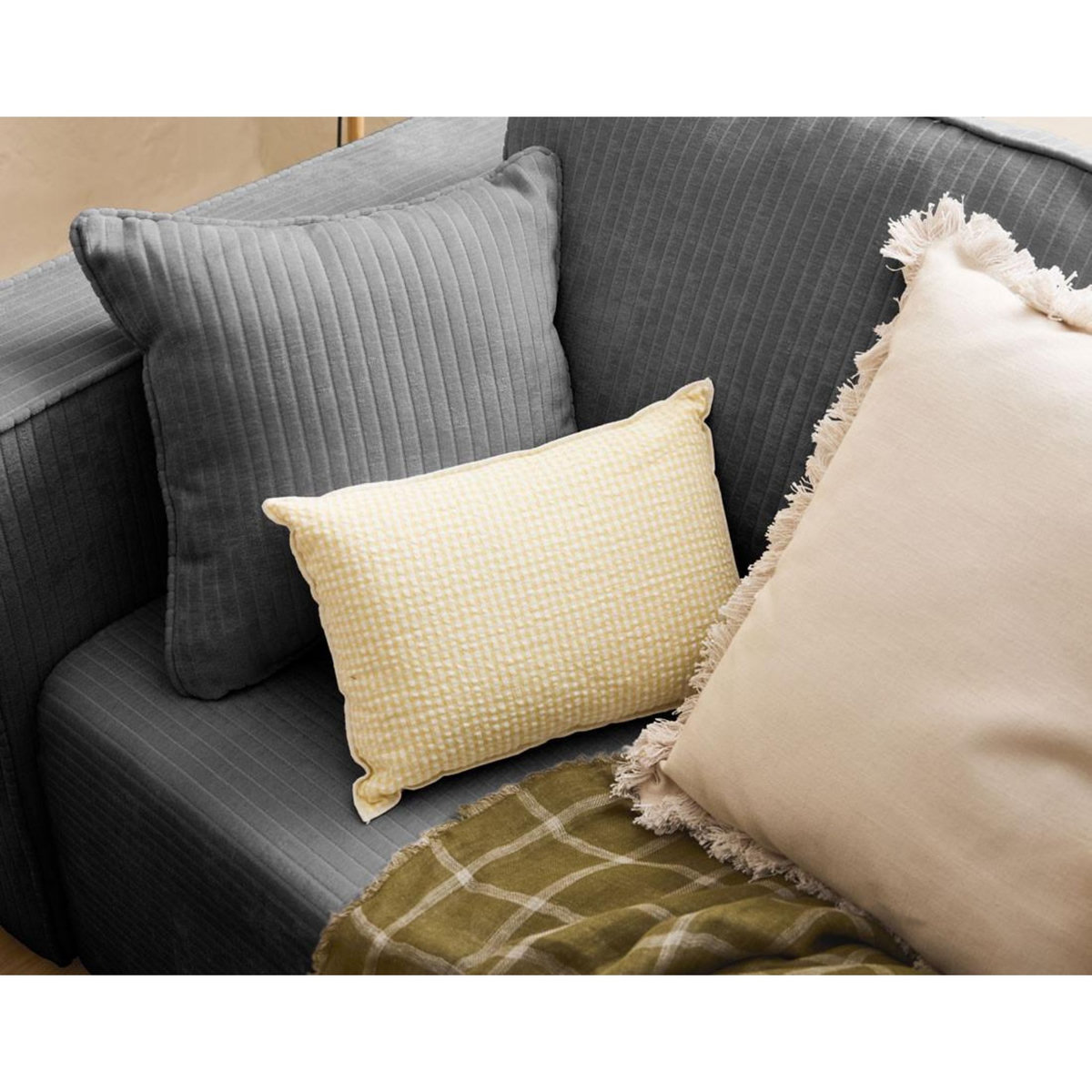 BEST MOBILIER Topaze - canapé 3 places - convertible avec coffre - en velours côtelé plat