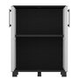 Voir la diapositive 3 : INTEC Armoire de rangement Gris 68 x 37 x 90cm Meuble de rangement Intérieur Exterieur 2 portes 2 Etagères Charnière acier INTEC